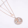 Rose Gold Stainless Steel Necklace For Women 2 Layer Star Pendant Necklace Statement Necklaces Female Jewelry