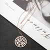 Rose Gold Stainless Steel Necklace For Women 2 Layer Star Pendant Necklace Statement Necklaces Female Jewelry