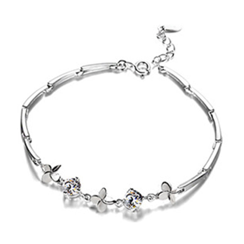 Luxury Silver Bracelet 925 Sterling Silver Original 2 Styles Chain Bracelet For Women 3A Zircon Authentic Fine Jewelry Gift