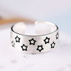 Silver Colour Star Rings For Woman Engagement Jewelry And Accessories Chrismas  Items GaaBou Jewellery