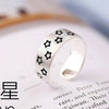 Silver Colour Star Rings For Woman Engagement Jewelry And Accessories Chrismas  Items GaaBou Jewellery