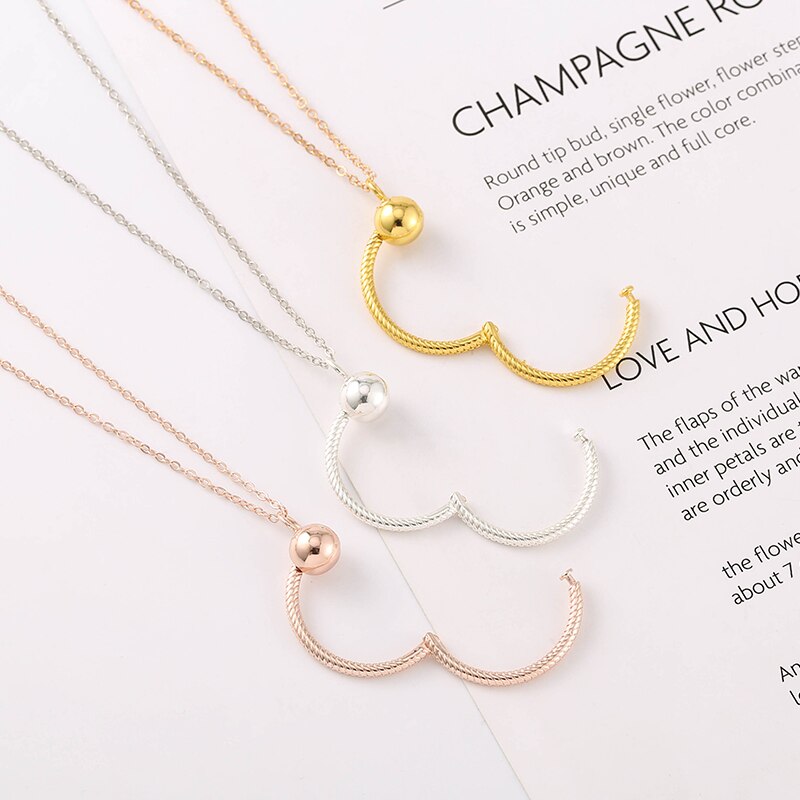 Silver Plated Necklace Brand Jewelry With Round &amp; Heart Pendant Necklace for Women Lover Anniversary Gift Special Offer