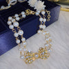 Simple Creative Bow Double Necklace Prom Party Necklace for Women Holiday Gift Jewelry
