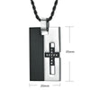 Stainless Steel Cross Necklace Assembled Pendant For Men 24 Inches Rope Twist Chain