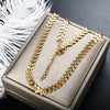 Stainless Steel Leaf Chain Necklace Gold Plated Choker Clavicle Chains Necklace For Women Jewelry Gifts