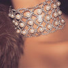 Statement Necklace Big Rhinestone Choker maxi crystal necklace Simulated Pearl Party Collier Femme Jewelry Collares