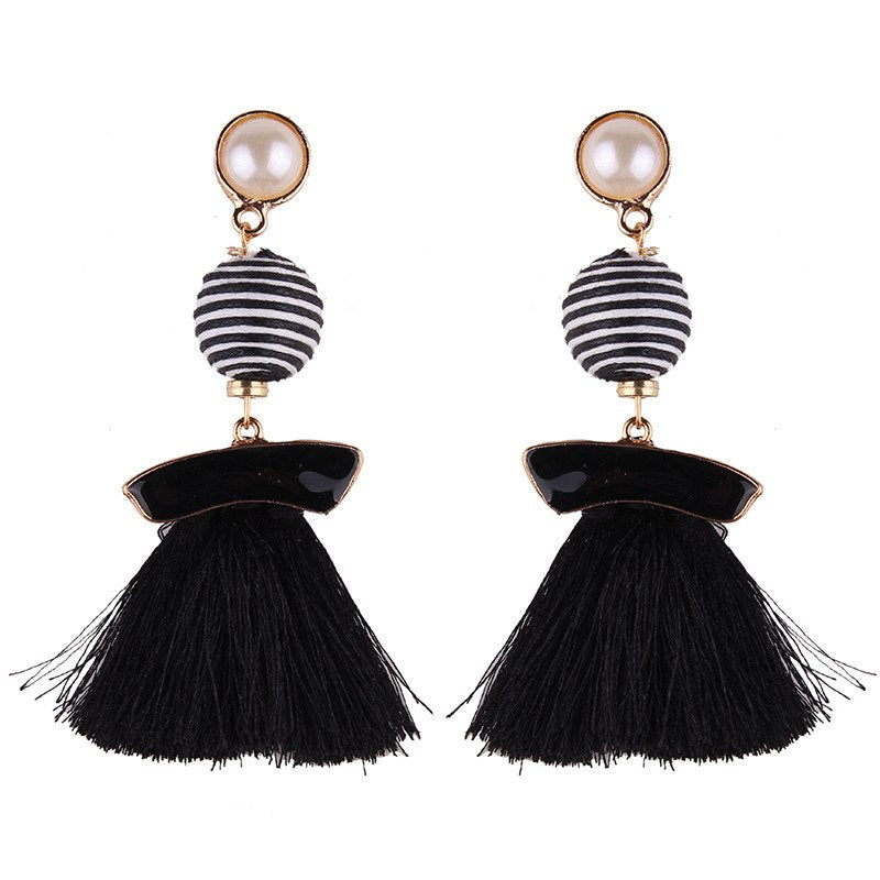 Luxury Statement Tassel Drop Earrings for Women Wedding Bohemian 10 Colors Fringed Hot Sale Dangle Earring For Girl Gifts