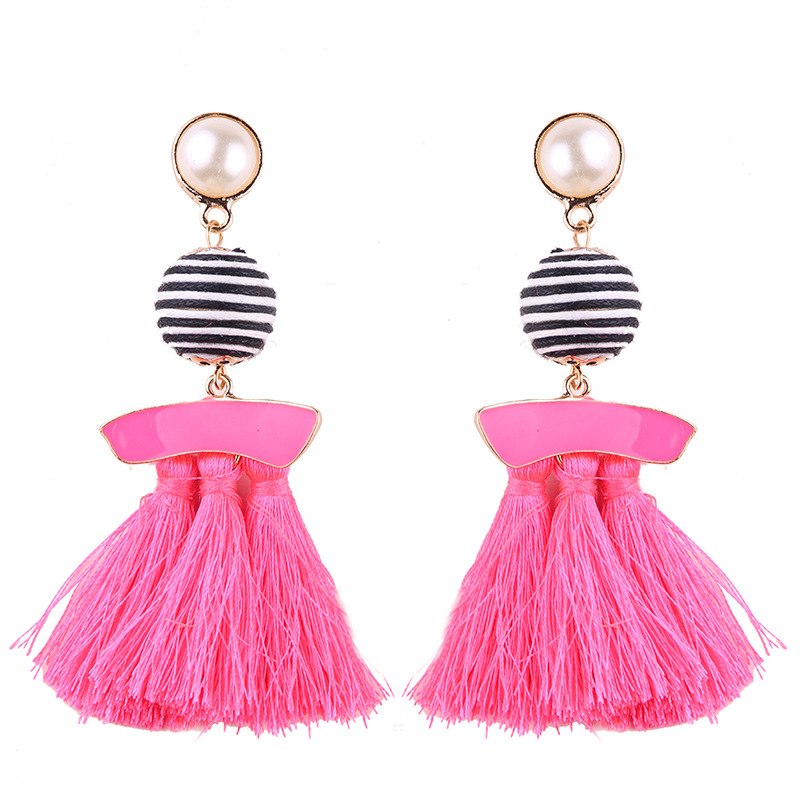 Luxury Statement Tassel Drop Earrings for Women Wedding Bohemian 10 Colors Fringed Hot Sale Dangle Earring For Girl Gifts