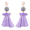 Luxury Statement Tassel Drop Earrings for Women Wedding Bohemian 10 Colors Fringed Hot Sale Dangle Earring For Girl Gifts