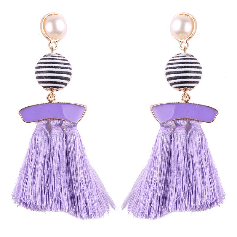 Luxury Statement Tassel Drop Earrings for Women Wedding Bohemian 10 Colors Fringed Hot Sale Dangle Earring For Girl Gifts