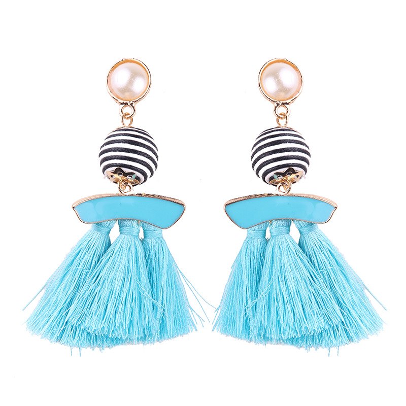 Luxury Statement Tassel Drop Earrings for Women Wedding Bohemian 10 Colors Fringed Hot Sale Dangle Earring For Girl Gifts