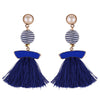 Luxury Statement Tassel Drop Earrings for Women Wedding Bohemian 10 Colors Fringed Hot Sale Dangle Earring For Girl Gifts