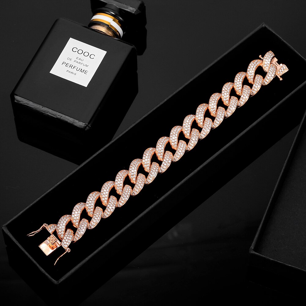 Thick Twisted Rope Chain Bracelets&Bangles For Woman Man Gold Silver Color CZ Zirconia Punk Bracelet Vintage Jewelry Gift