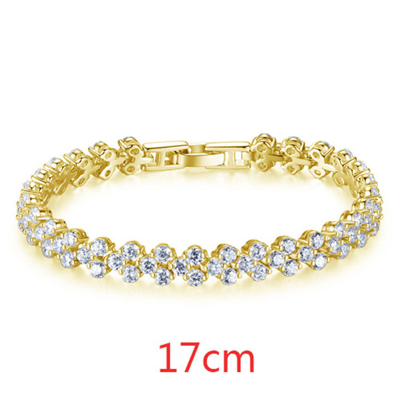 Luxury Vintage Bracelet Crystal Bracelets For Women Charm Bracelets Bangles Femme Bridal Wedding Fine Jewelry Gift