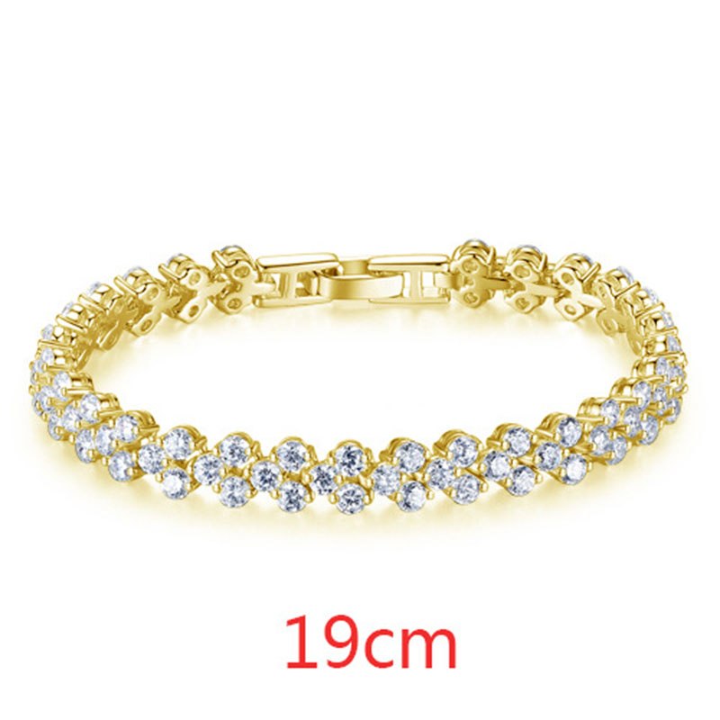 Luxury Vintage Bracelet Crystal Bracelets For Women Charm Bracelets Bangles Femme Bridal Wedding Fine Jewelry Gift