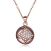 Luxury Woman 925 Sterling Silver Round charms Pendant Link Chain Necklace Shiny Zircon Jewelry Fit For Wedding Party Anniversary