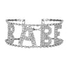 Women Babe Letter Rhinestone Inlaid Choker Necklace Night Club Jewelry New