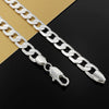 classic 10MM geometry 925 Stamped Silver Necklace for men's 20/24 inches fine Jewelry wedding Christmas gifts