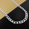 classic 10MM geometry 925 Stamped Silver Necklace for men's 20/24 inches fine Jewelry wedding Christmas gifts