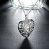 designer 925 Stamped Silver fine crystal heart pendant Necklace For Women Party wedding accessories Jewelry Couple gifts