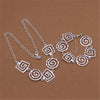 designer 925 sterling Silver fine classic thread bracelets neckalce for women Party wedding Jewelry sets Gifts