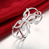 designer Big Butterfly crystal wide 925 sterling Silver bangles for Women wedding Party noble Jewelry Gifts