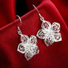 designer sets 925 sterling Silver elegant Flowers earrings bracelet for woman Party wedding Christmas Gifts