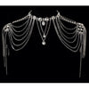 wedding dress necklace studio modeling accessories bridal zircon chain shoulder chain for women's jewelry