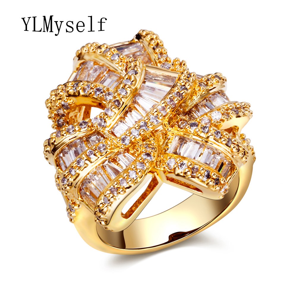 Luxury ring for evening dress women's designer unique jewelry gold color cubic zirconia my aliexpress index big finger rings