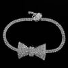 shiny Large Crystal Rhinestone bow tie Necklace lady charm bride wedding clavicle chain Valentine's Day gift