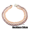 Luxury style AAA Three Rows Pearl Necklace Real Rice Pearl necklace Bracelet Set Wedding Jewelry Fine Jewelry