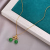 Lvzhu Cherry Stainless Steel Necklace Women's Gold Anti-Fading Pendant  Women's Necklace Stainless Ornament