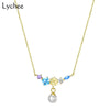Japanese Pearl Crystal Pendant Necklace 925 Sterling Silver Necklace For Women Silver 925 Jewelry Fine Jewelry Fashion