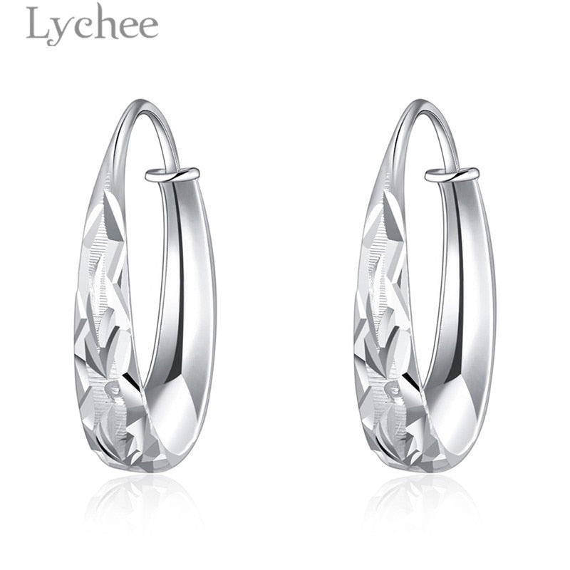 Vintage Carved Flower Earrings 925 Sterling Silver Jewerlry For Women Fine Jewelry Fashion Jewelry Random Pattern