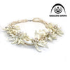MADALENA SARARA European American White Freshwater Pearl Necklace Five Shell Flower Multi-rows Necklace Personality