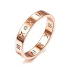New Fashion Crystal from Swarovski Zircon Rings For Women Roman Numerals Exaggerate Female Weddings Rings Jewelry Gift