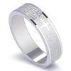 MANGOSKY    Cross Scripture Titanium Steel Ring for Men and Women