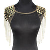 MANILAI Bohemian Punk Statement Necklaces Collar Shoulder Chain Long Necklaces &amp; Pendants Women Sexy Statement Body Jewelry