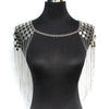 MANILAI Bohemian Punk Statement Necklaces Collar Shoulder Chain Long Necklaces &amp; Pendants Women Sexy Statement Body Jewelry