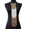 Bohemian Resin Beaded Long Necklaces Pendants Women Handmade Beads Collar Bib Choker Statement Necklace Ethnic Jewelry
