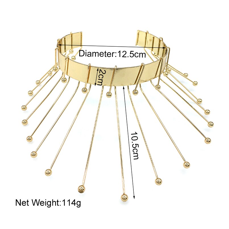 MANILAI Brand Unique Design Rock Metal Statement Necklaces Women Jewelry Collar Big Choker Gold Color Alloy Torques 2021