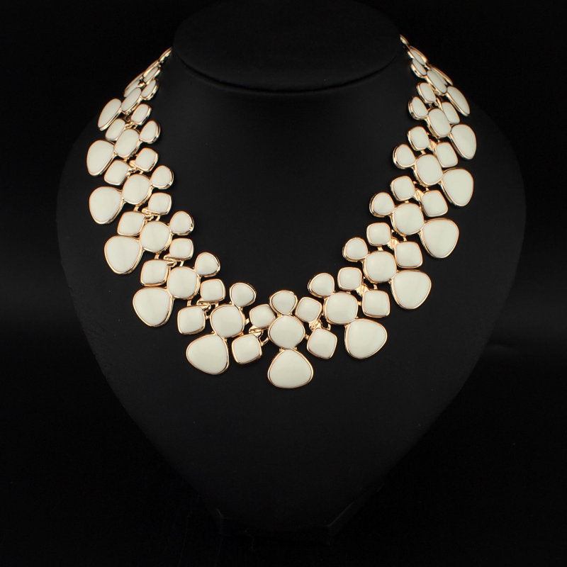 Fashion Women Collar Choker Necklaces New Enamel Drop glaze Chunky Alloy Bib Statement Necklaces Maxi Jewelry CE3026