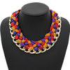Handmade Knitting wo Crochet Chunky Necklace Women Statement Jewelry Big Chokers Maxi Collar Necklaces Jewelry