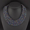 Vintage Beaded Handmade Chunky Chain Bib Choker Collar Statement Necklace Boho Ethnic Maxi Necklaces For Women kolye