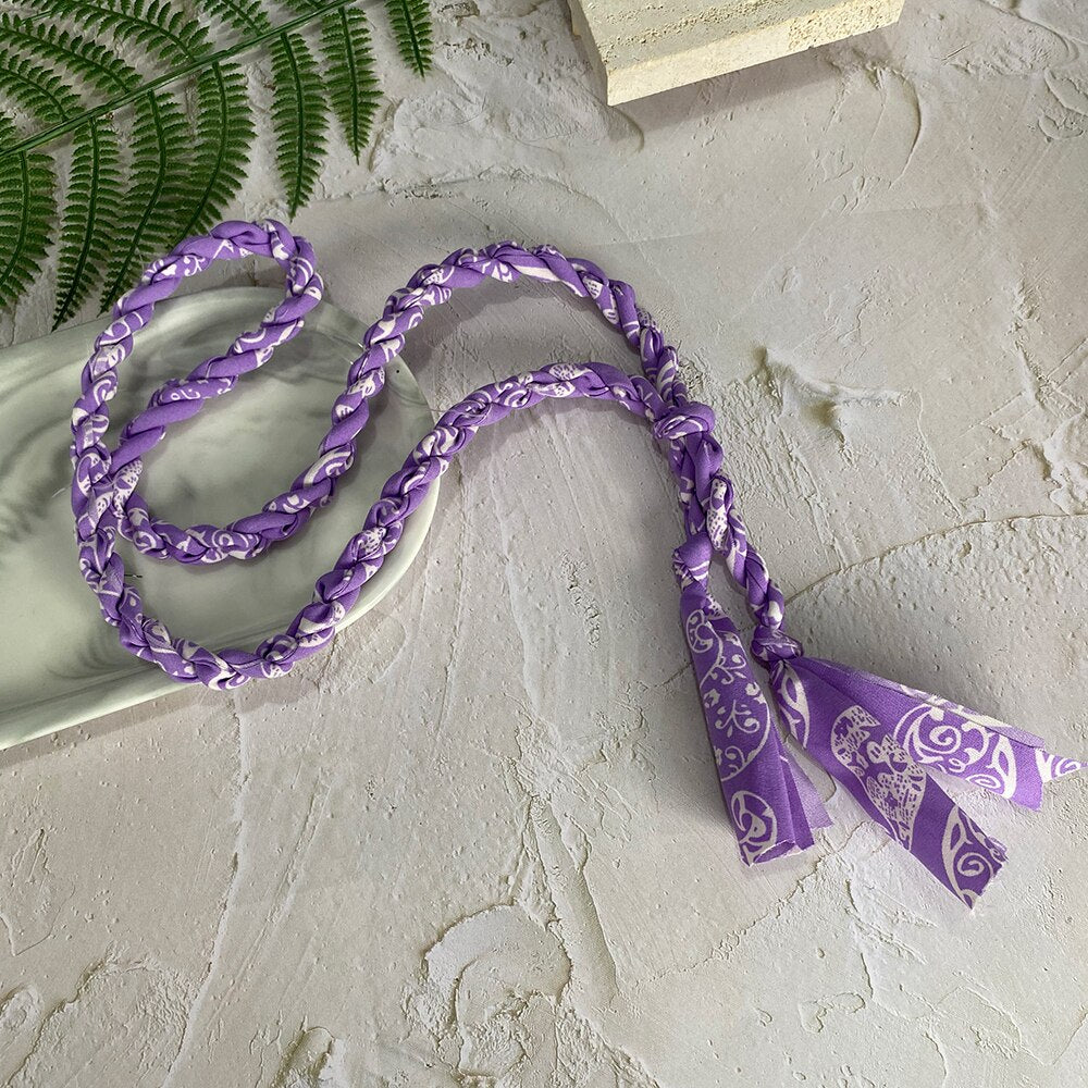 MASA  2021 Bohemian Colorful Handmade Twisted Rope Calico Product Necklace Beach Wind Pendant Couple Jewelry Gift