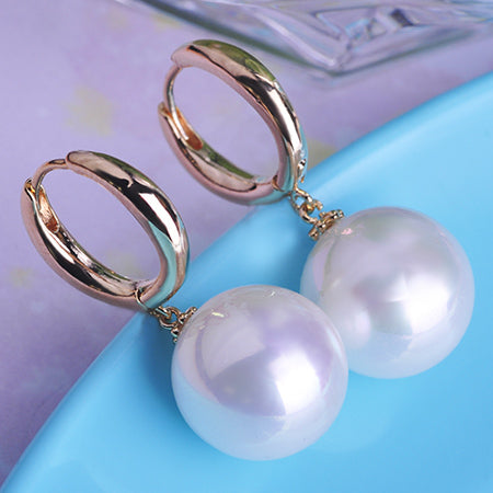 Exquisite Simulated Pearl Earring For Women Gold Color Ear Cuff Copper Brinco Mujer Perlas Wedding Bijuterias