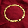 1pcs 5mm Snake Bracelets Men Women 585 Gold Color Unique Chain Jewelry 20cm Pulseiras de Ouro 18 K Stamp