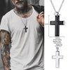 MENS CROSS NECKLACE FOR MEN STAINLESS STEEL JESUS CHRIST PRAYER CROSSES NECKLACES MEN'S JEWELRY RELIGIOUS JESUS PENDANT
