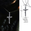 MENS CROSS NECKLACE FOR MEN STAINLESS STEEL JESUS CHRIST PRAYER CROSSES NECKLACES MEN'S JEWELRY RELIGIOUS JESUS PENDANT