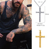 MENS CROSS NECKLACE FOR MEN STAINLESS STEEL JESUS CHRIST PRAYER CROSSES NECKLACES MEN'S JEWELRY RELIGIOUS JESUS PENDANT
